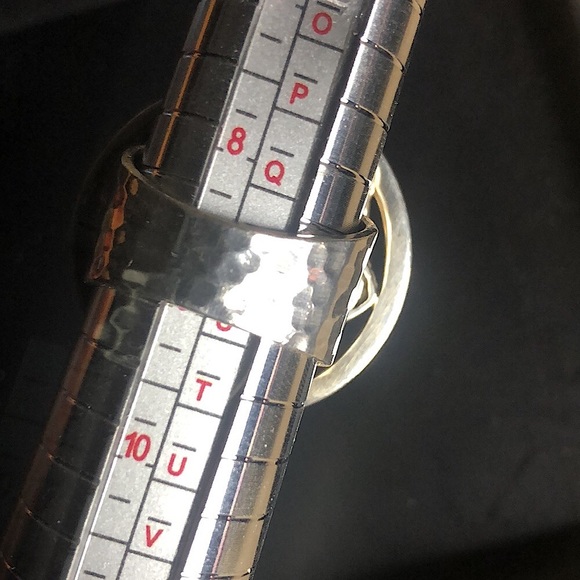 LOIS HILL Sterling Silver Hammered Cigar Band Flower Statement Ring Sz 9 - Picture 10 of 16